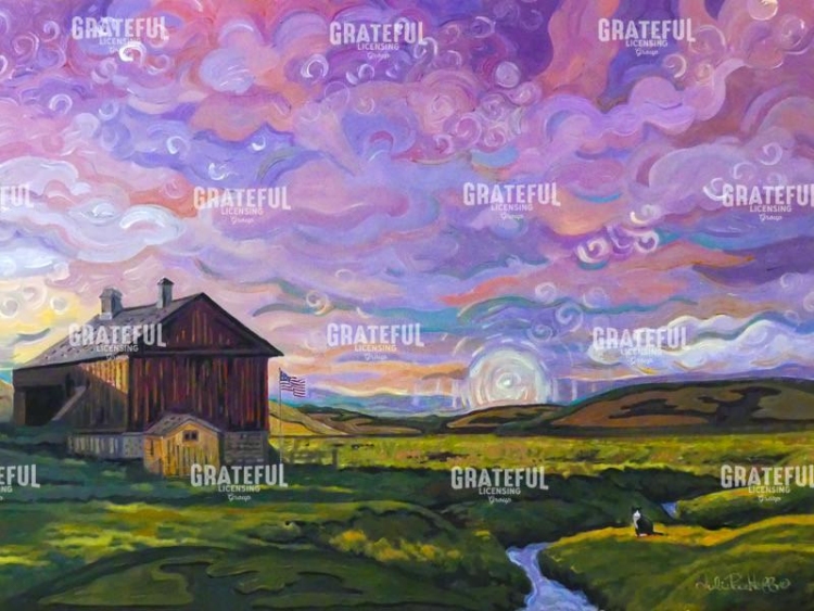 Barn With Pink Sky