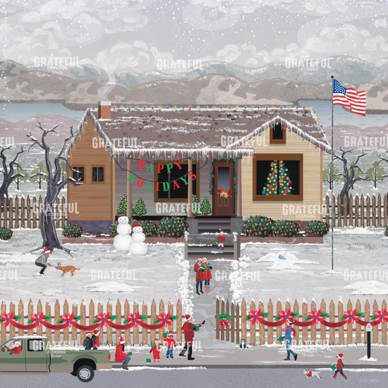 Modern American Christmas Caroler