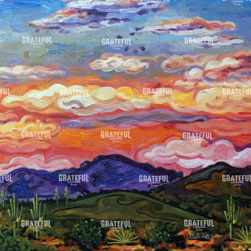 Southwest Sunset Over Desert Landscape