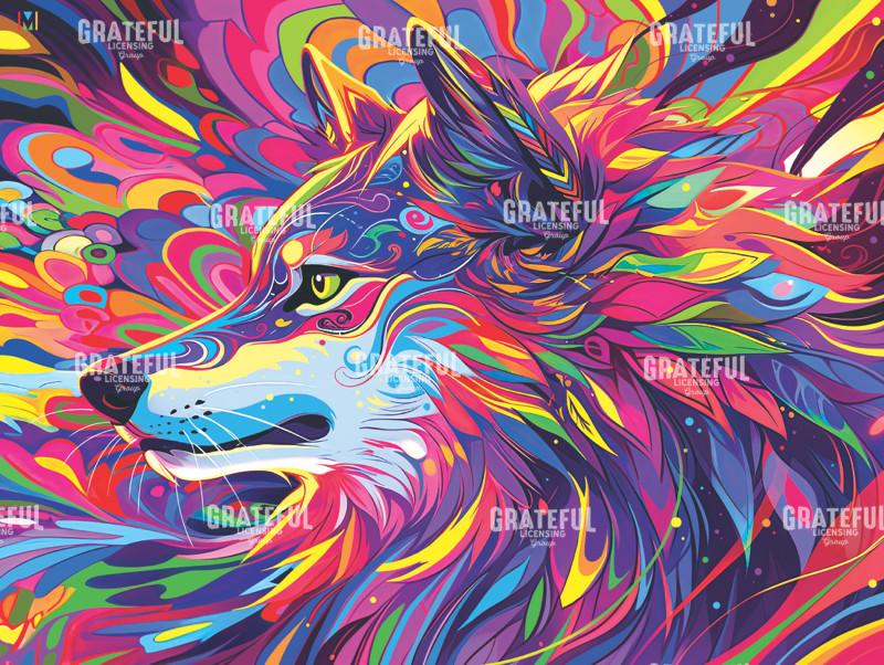 Psychedelic Wolf