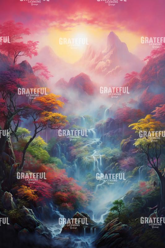 Soft Jungle Sunset Pink