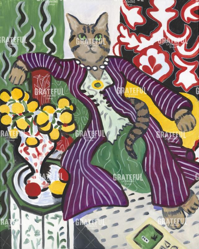 Cat In A Purple Coat