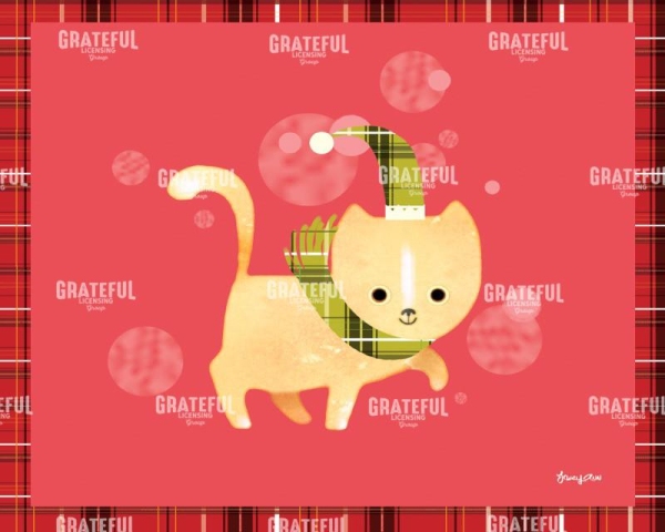 Christmas Kitty Plaid 1
