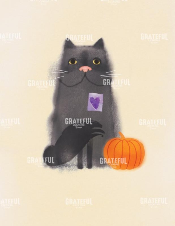 Halloween Heart Cat