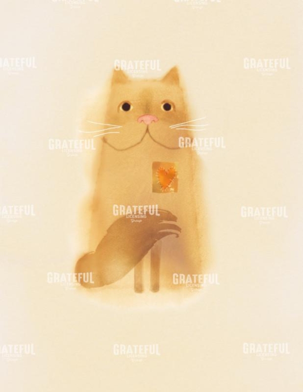 Ginger Heart Cat