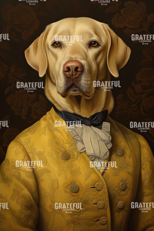Golden Lab in Yellow