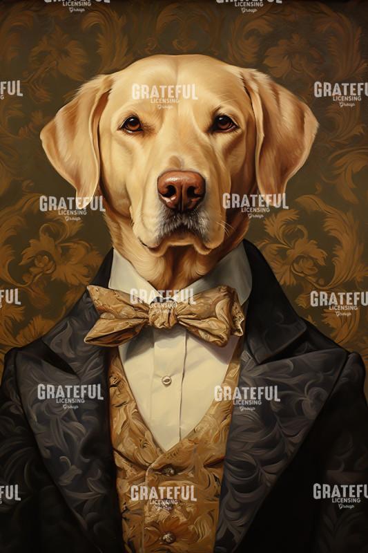 Yellow Lab with a Bowtie