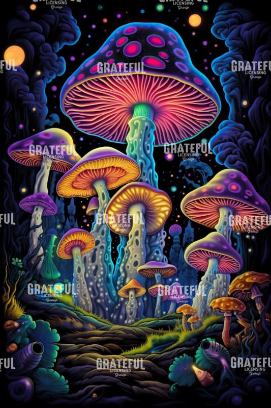 Neon Mushrooms Forest