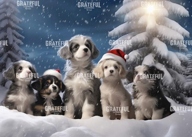 Christmas Pups Santa Hat