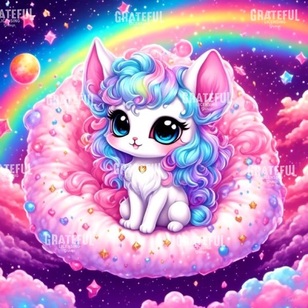 Diamond Pillow Moon Kitty