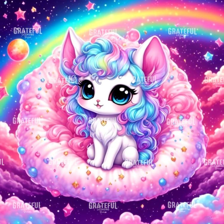 Diamond Pillow Moon Kitty