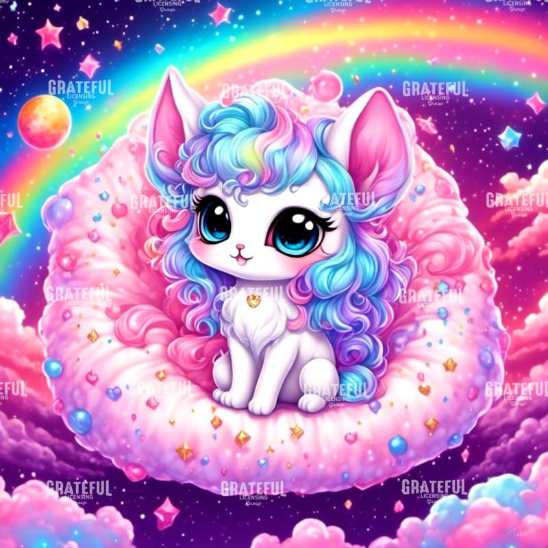 Diamond Pillow Moon Kitty