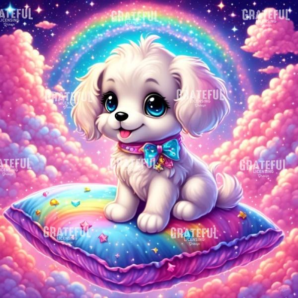 Diamond Pillow Moon Puppy