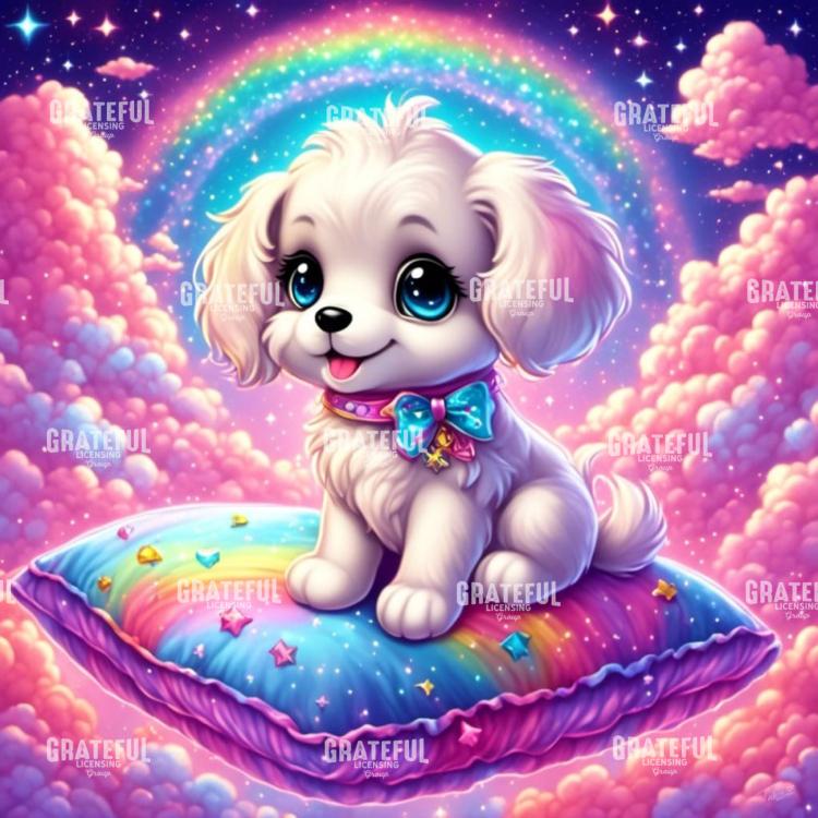 Diamond Pillow Moon Puppy
