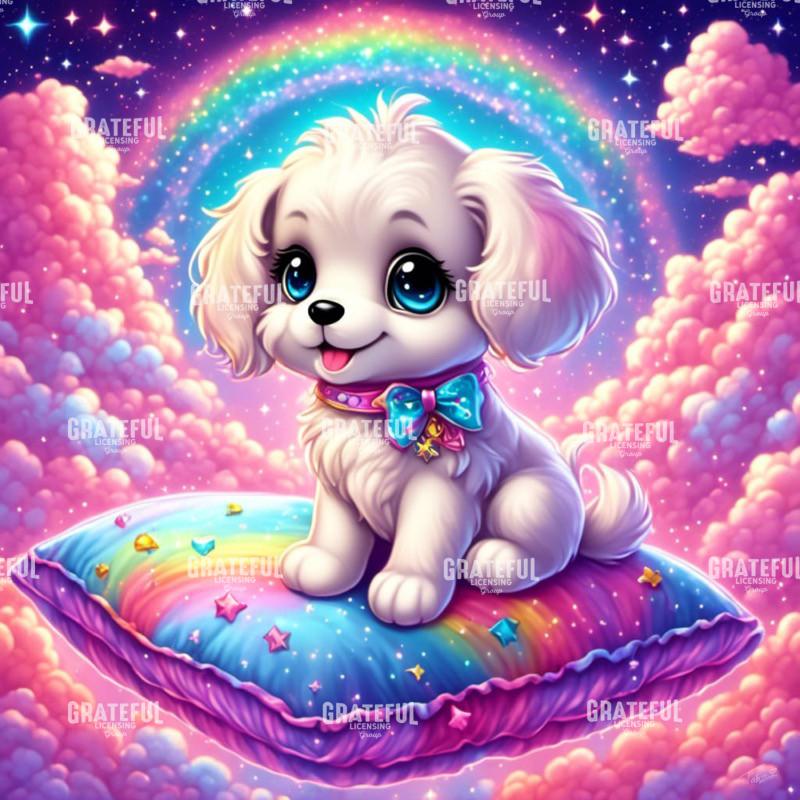 Diamond Pillow Moon Puppy