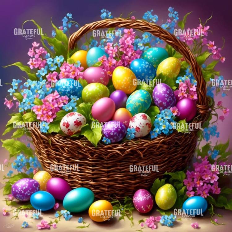 Beautiful Floral Easter Basket