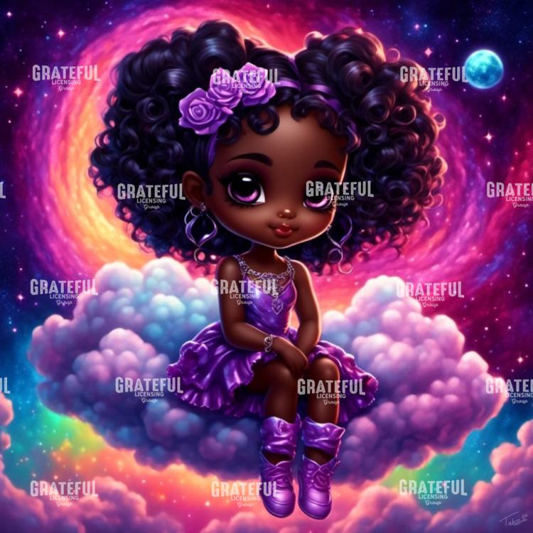 Rainbow Girl in Purple Boots