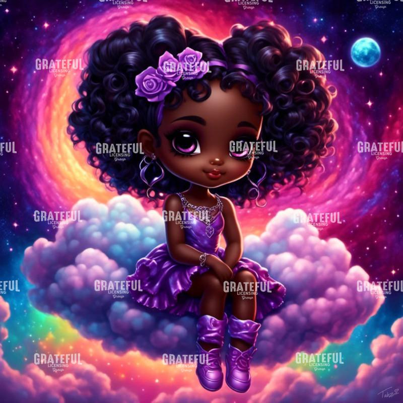 Rainbow Girl in Purple Boots