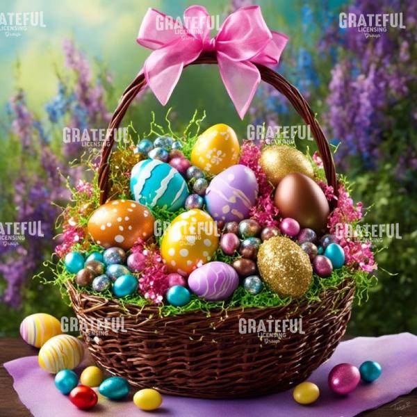 Pink Ribbon Easter Basket