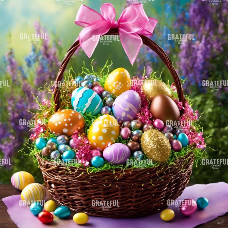 Pink Ribbon Easter Basket