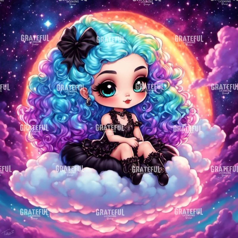 Rainbow Girl in Black Boots