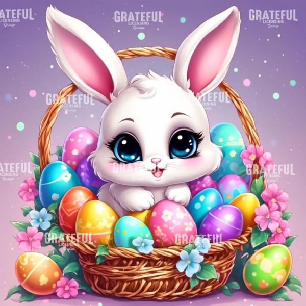 Easter Bunny in a Basket