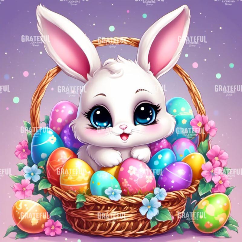 Easter Bunny in a Basket