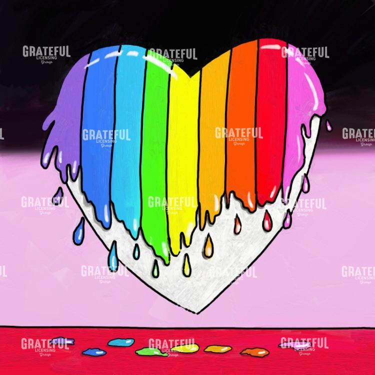 Rainbow Paint Heart