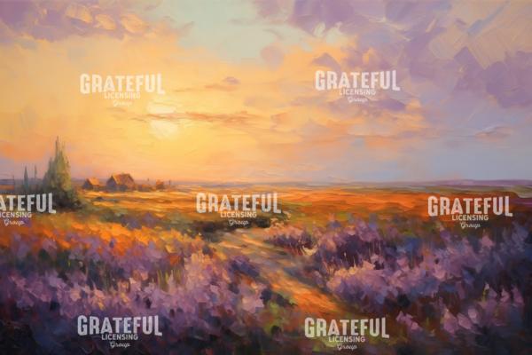 Lavender Fields at dusk
