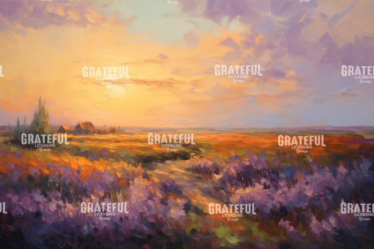 Lavender Fields at dusk