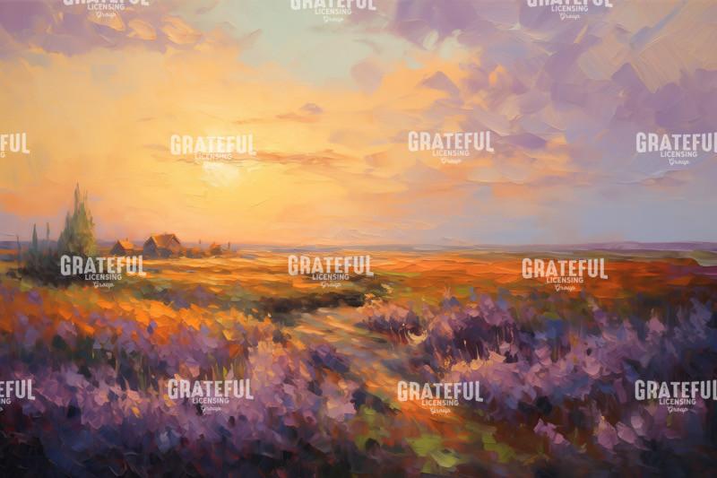 Lavender Fields at dusk