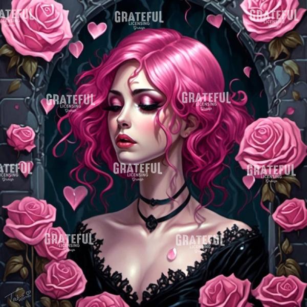 Gothic Pink Rose