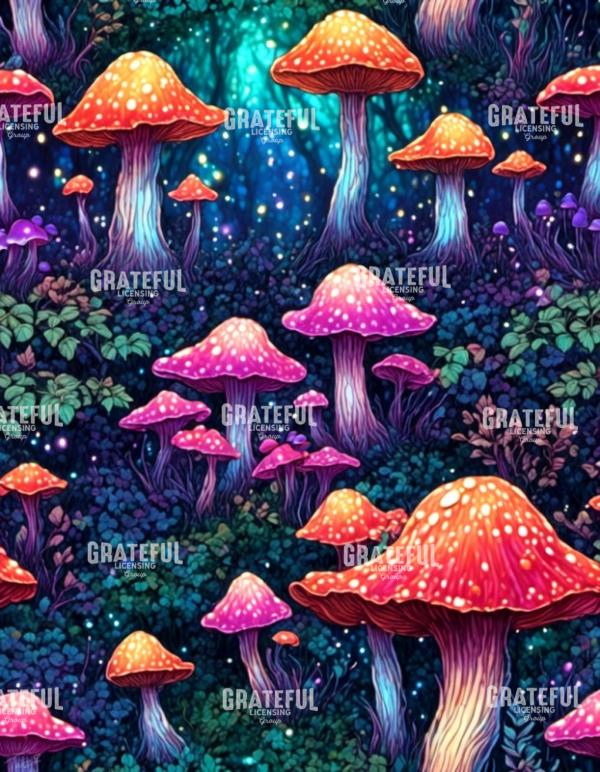 Purple Mushroom Forest
