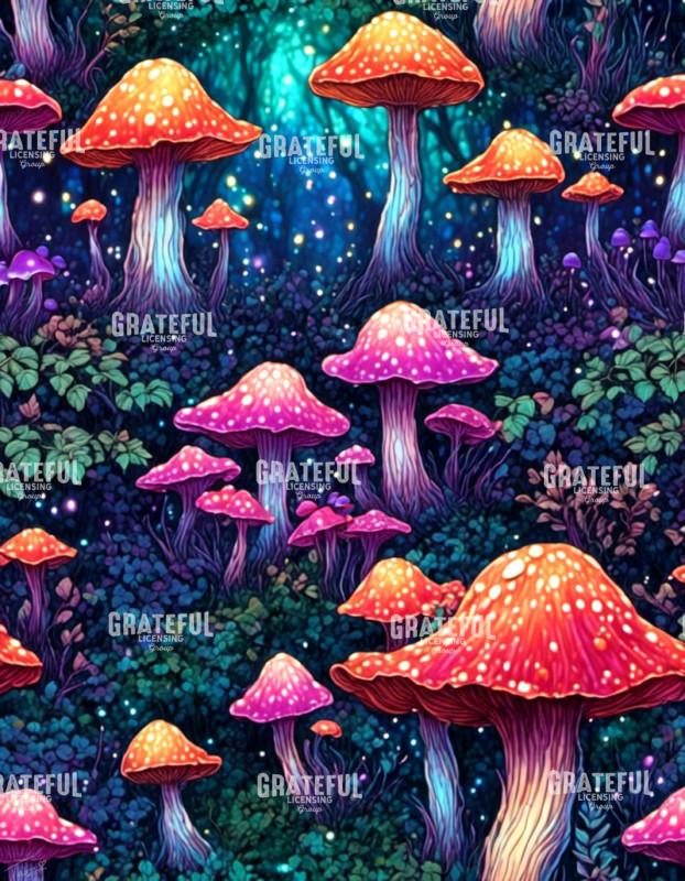 Purple Mushroom Forest