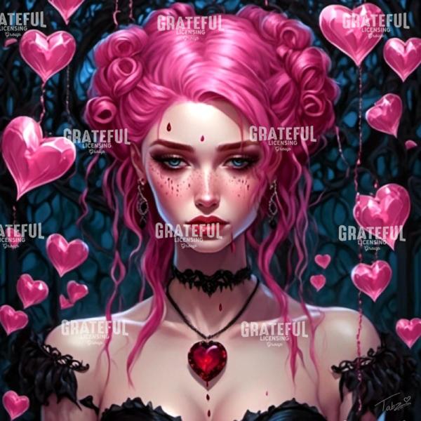 Gothic Hearts Pink