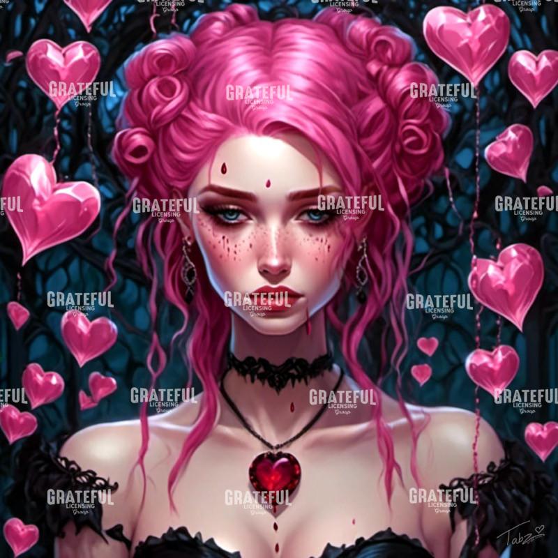 Gothic Hearts Pink