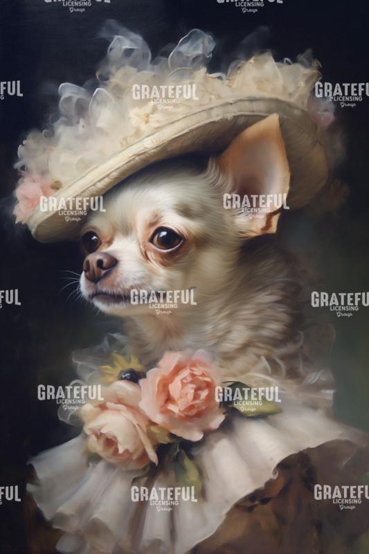 Victorian Pets, Chihuahua in a Pink Dress