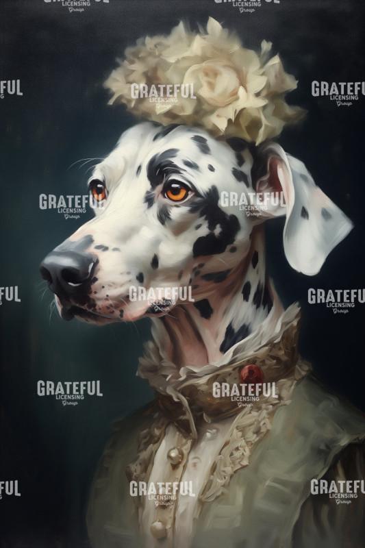 Victorian Pets, Dalmatian in Green