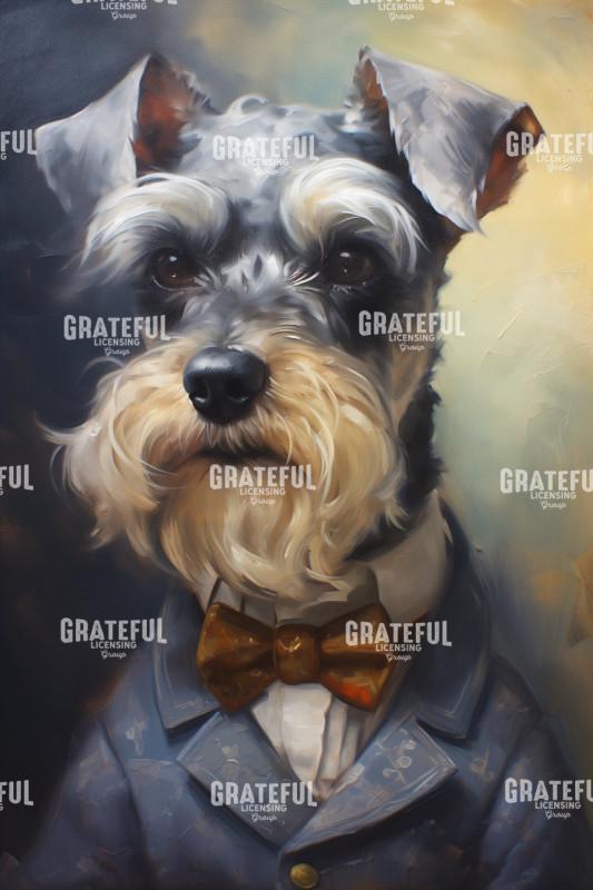 Victorian Pets, Dapper Schnauzer Red Bow-tie