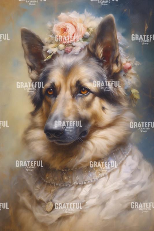 Victorian Pets, German Shepherd in Beige