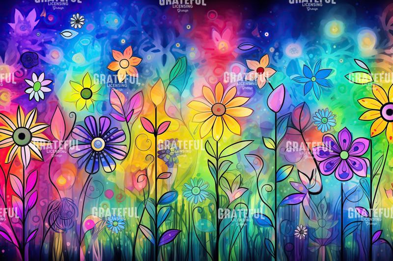 Water Color Styled Flowers