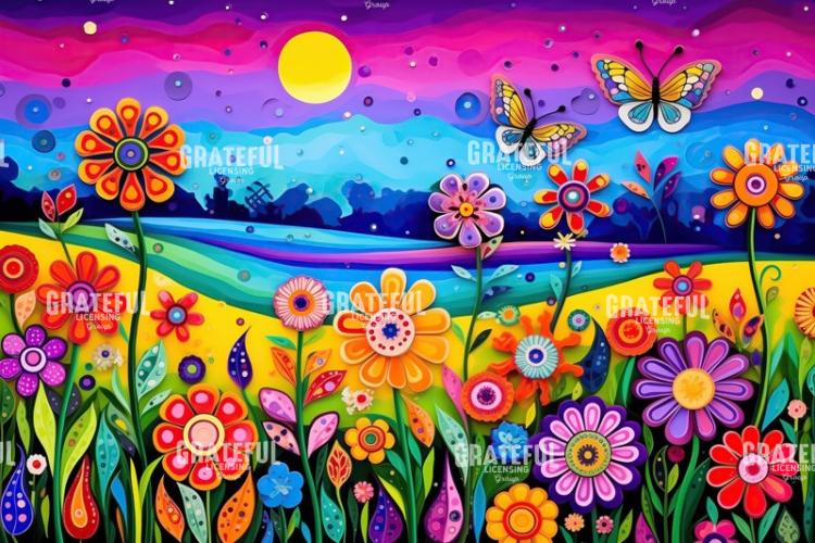Wild Styled Flowers Butterflies