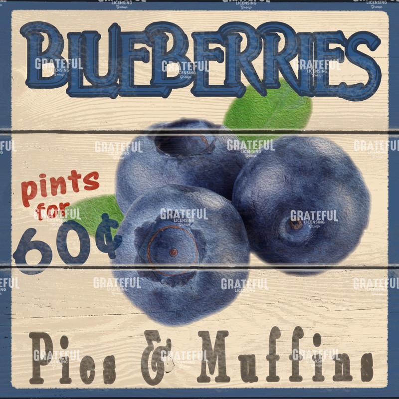 Blueberries Road Sign
