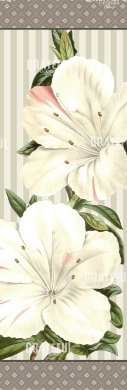 Alabaster Blossoms - Vertical Panel