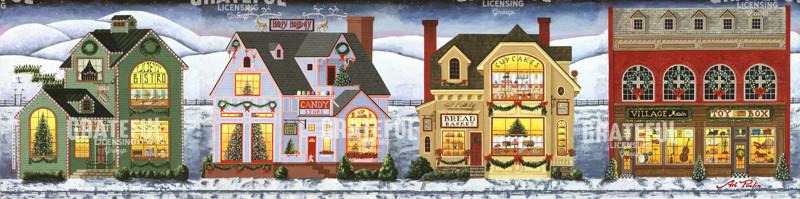 Christmas Village Panel