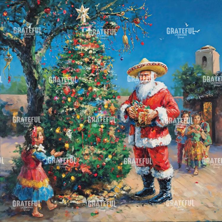 Santa with gifts