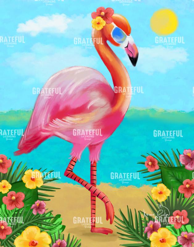 Summer Vibes Flamingo