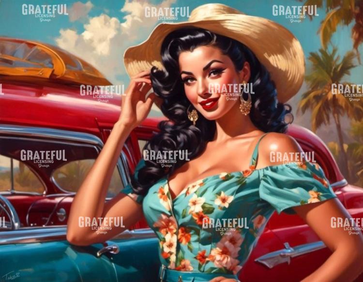 Retro Beach Pinup