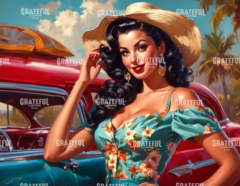 Retro Beach Pinup
