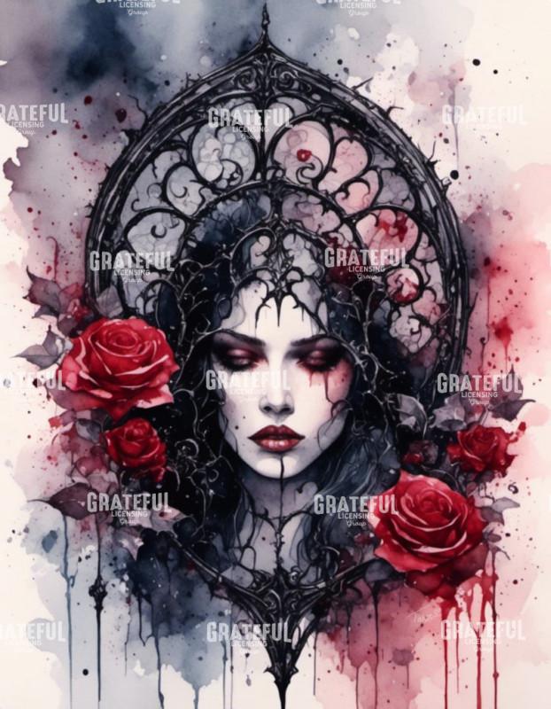 Gothic Watercolor Portrait